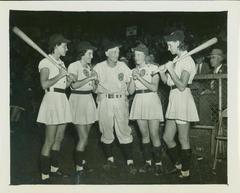 Photograph, Grand Rapids Chicks Players With Manager John Rawlings,  All-American Girls Baseball League Archival Collection #66