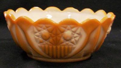 Sauce Dish, Shield With Button And Daisy Design