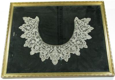 Collar, Point D'alencon, Lace, Framed