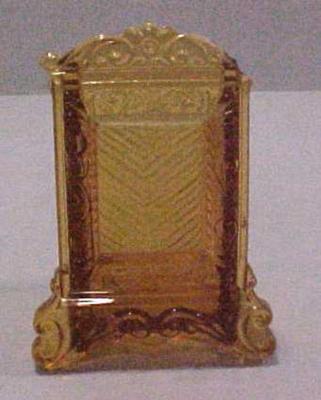 Toothpick Holder, Picture Frame, Amber