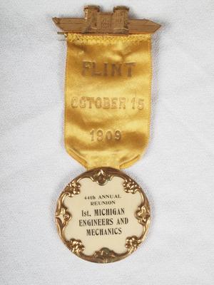 Medal, 44th Annual Reunion 1st Michigan Engineers and Mechanics