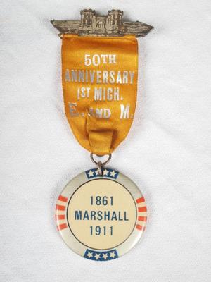 Medal, 50th Anniversary 1st Michigan Engineers and Mechanics
