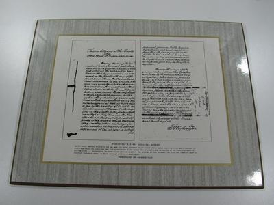 Document Reproduction  Washington's First Inaugural Address