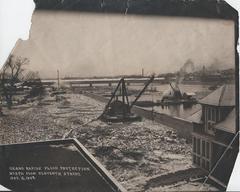 Photograph Grand River flood wall Grand Rapids Michigan