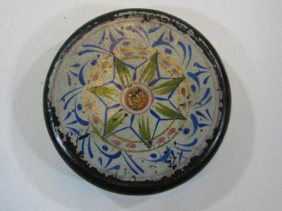 Snuff Box With Geometric Folk Painting