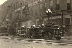 Photograph, Man Next To Fire Engine