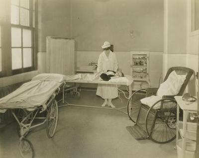 Photograph, Nurse And Patient In Hospital Room