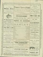 Program, Powers Opera House
