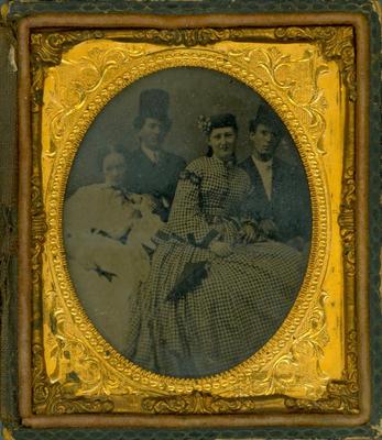Cased Photograph, Anna M. Campbell, Sarah E. Campbell And Charles Provett