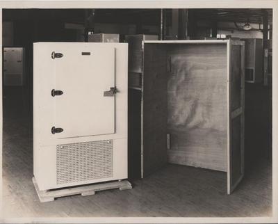 Photograph, Grand Rapids Refrigerator Company, Wood Framed Kelvinator Refrigerator