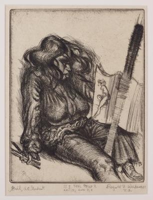 Print, 'gail, Art Student - State I (a.P. #1)' (1 Of 1)