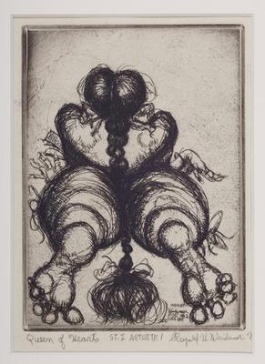 Print, 'queen Of Hearts - State I (a.P. #1)' (1 Of 1)