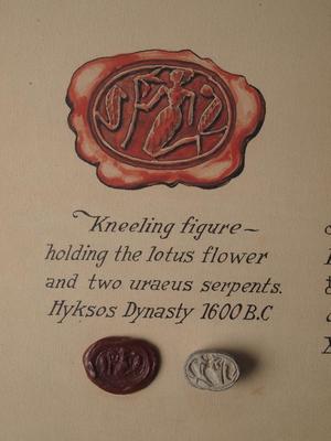 Scarab, Man And Two Snakes