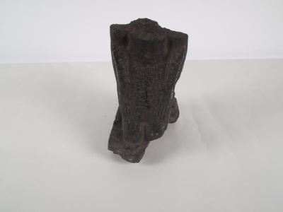 Kneeling Man Figure, Basalt