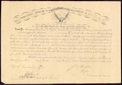Certificate of Promotion to Corporal, Abram Adsit