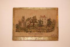 Needlepoint, Landscape And Buildings
