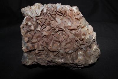 Mineral, Quartz Var Chalcedony Geode, Calcite Crystals