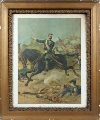 Chromolithograph, General Phil Sheridan At The Battle Of Cedar Creek