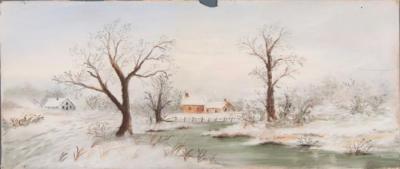 Drawing, Pastel, A Winter Landscape