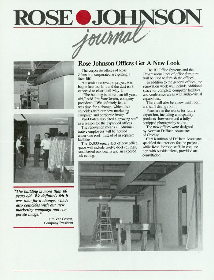 Newsletter, Rose Johnson Journal