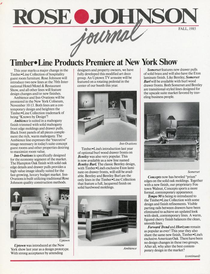 Newsletter, Rose Johnson Journal