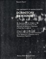 Book, Photocopy, The University Of Massachusetts Dormitory Experiment by Robert L. Propst and Claudia G. Propst