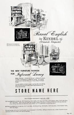 Ad Layout, Kindel Furniture, Rural English 