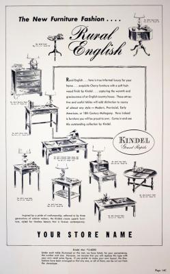 Ad Layout, Kindel Furniture, Rural English Tables
