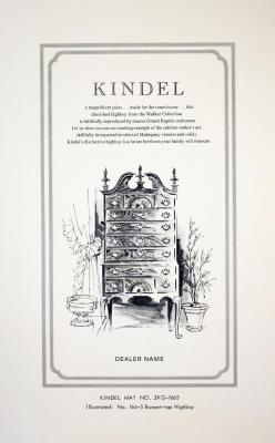 Ad Layout, Kindel Furniture, The Walker Collection Highboy