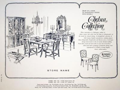 Ad Layout, Kindel Furniture, Chelsea Collection Dining Room Group