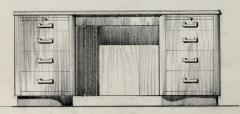 Drawing, Murray Furniture Co., Walnut Desk 66"x36";Drawing, Murray Furniture Co., Walnut Desk 66"x36";Drawing, Murray Furniture Co., Walnut Desk 66"x36";Drawing, Murray Furniture Co., Walnut Desk 66"x36"
