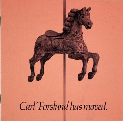 Pamphlet, Carl Forslund Has Moved