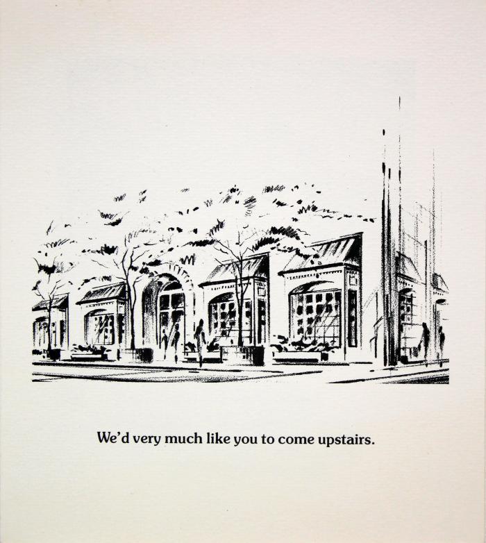 Advertisement Card, We'd Very Much Like You To Come Upstairs