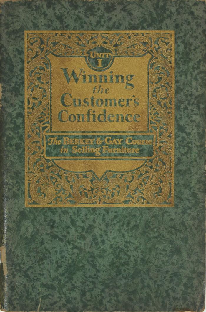 Booklet, The Berkey And Gay Course in Selling Furniture, Unit I