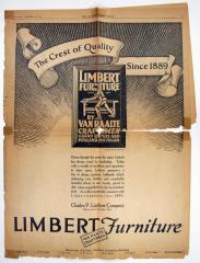 Newspaper Clippings, Furniture Company Ads From The Grand Rapids Press