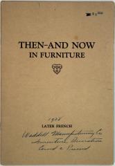 Booklet, Then And Now in Furniture, Later French