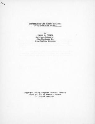 Documents, Personal Papers and Articles by Edward C. Corwin