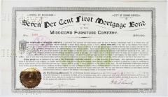 Document, Seven Per Cent First Mortgage Bond of the Widdicomb Furniture Co., No. 1468, $50.00