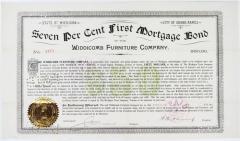 Document, Seven Per Cent First Mortgage Bond of the Widdicomb Furniture Co., No. 1474, $50.00