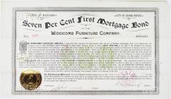 Document, Seven Per Cent First Mortgage Bond of the Widdicomb Furniture Co., No. 1455, $50.00