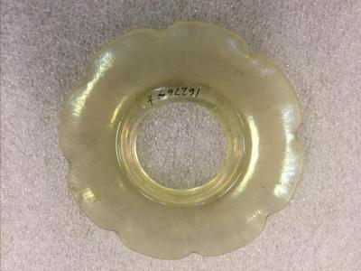 Bobeches, Yellow Vaseline Glass (2)