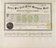 Document, Seven Per Cent First Mortgage Bond of the Widdicomb Furniture Co., No. 156, $500.00