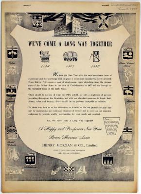 Advertising Layouts, Henry Morgan &amp; Co., Limited, Montreal