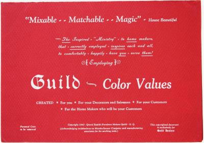 Booklet, Guild Color Values