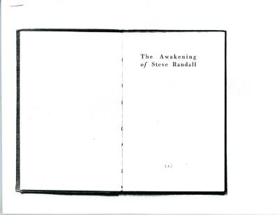 Photocopy of Book, The Awakening of Steve Randall by Ben H. Dean