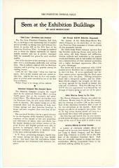 Periodical Article, The Furniture Journal Daily, "Seen at the Exhibition Buildings"
