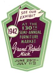 Sticker, Grand Rapids Summer Furniture Market, 130th Market