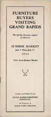 Booklet, Furniture Buyers Visiting Grand Rapids, 141st Semi-Annual Market