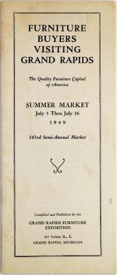 Booklet, Furniture Buyers Visiting Grand Rapids, 143rd Semi-Annual Market