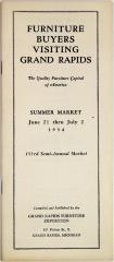 Booklet, Furniture Buyers Visiting Grand Rapids, 153rd Semi-Annual Market